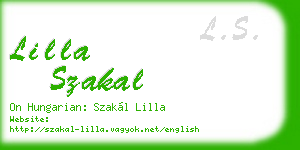lilla szakal business card